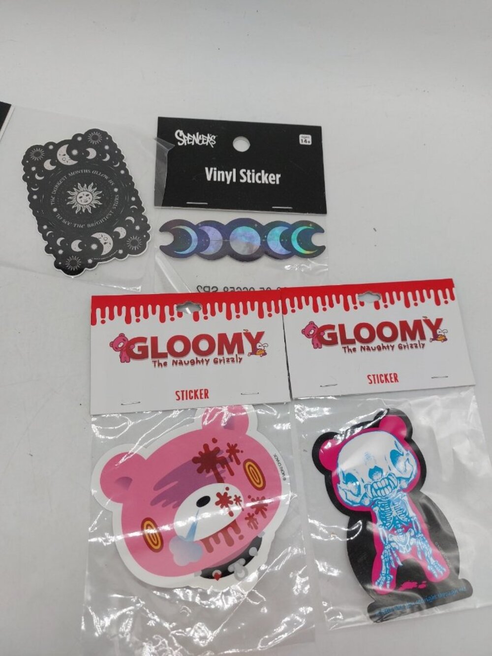 Moon And Stars And 2 Gloomy Bear Stickers Set Of 4
